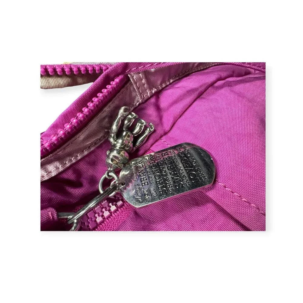Kipling Seoul Metallic Pink Backpack Laptop Large School Bag w/ Charms Y2K‎ Rare